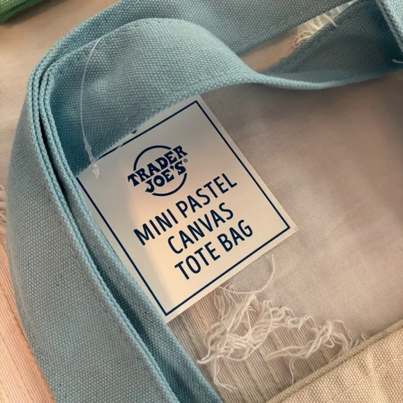 Trader Joe's Mini Canvas Tote Bags - Picture 2 of 4